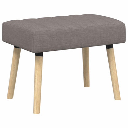 Kanaal-geplooide bank Taupe 60 x 40 x 45 cm Stof