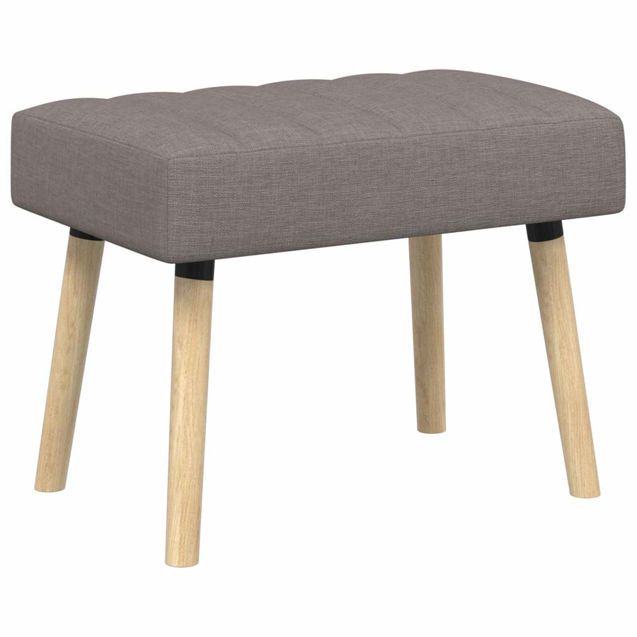 Kanaal-geplooide bank Taupe 60 x 40 x 45 cm Stof