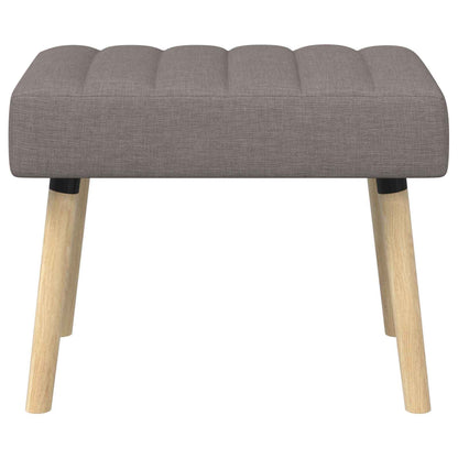 Kanaal-geplooide bank Taupe 60 x 40 x 45 cm Stof
