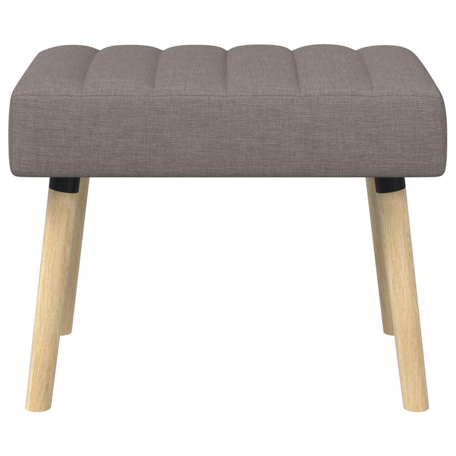 Kanaal-geplooide bank Taupe 60 x 40 x 45 cm Stof