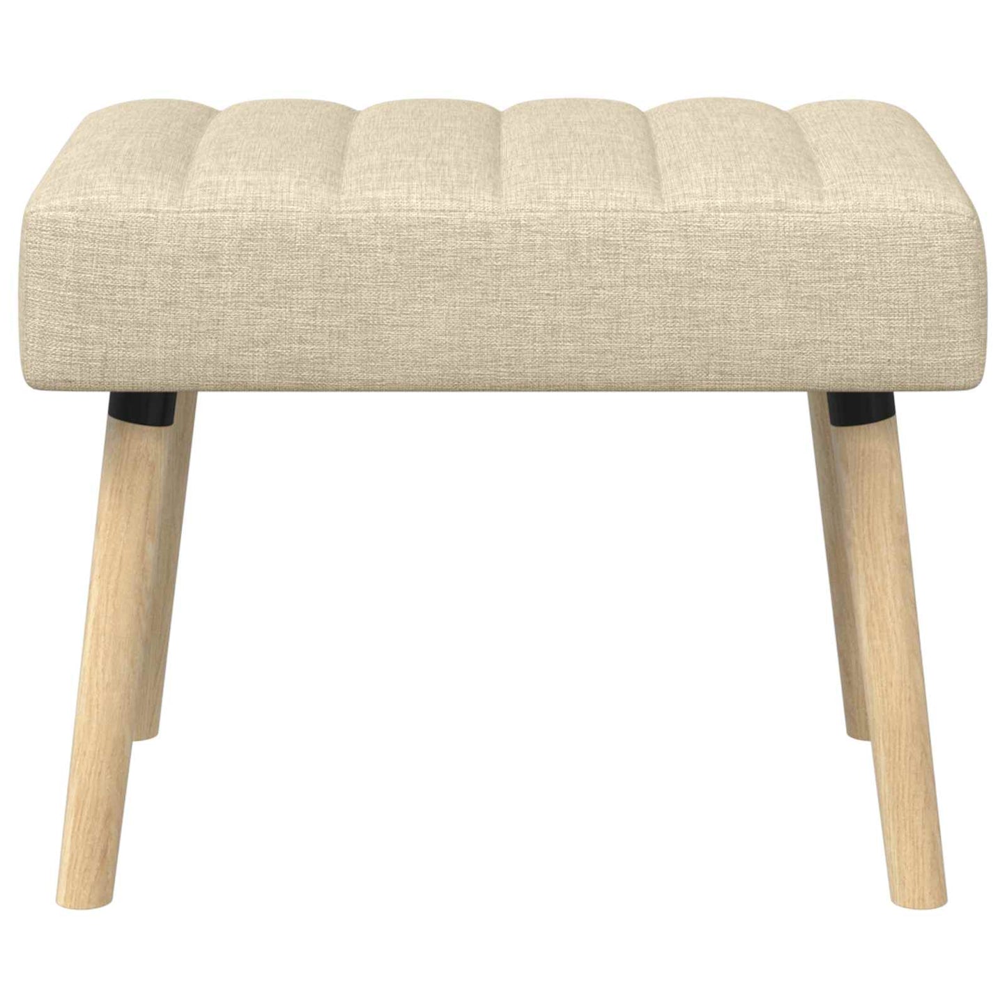 Kanaal-geplooide bank Crèmekleurig 60 x 40 x 45 cm Stof