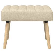 Kanaal-geplooide bank Crèmekleurig 60 x 40 x 45 cm Stof