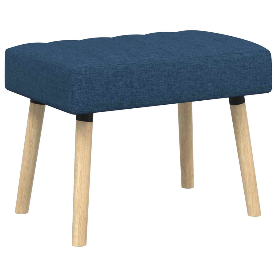 Kanaal-geplooide bank Blauw 60 x 40 x 45 cm Stof