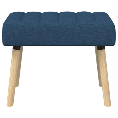 Kanaal-geplooide bank Blauw 60 x 40 x 45 cm Stof