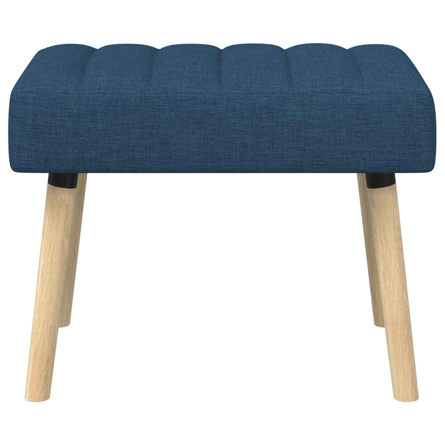 Kanaal-geplooide bank Blauw 60 x 40 x 45 cm Stof