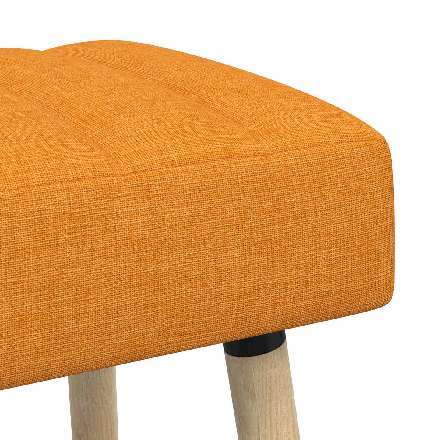 Kanaal-geplooide bank Donkergeel 60 x 40 x 45 cm Stof