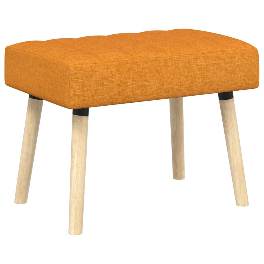 Kanaal-geplooide bank Donkergeel 60 x 40 x 45 cm Stof