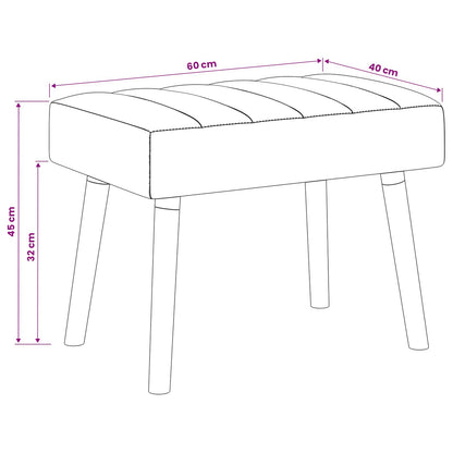 Kanaal-geplooide bank Donkergeel 60 x 40 x 45 cm Stof