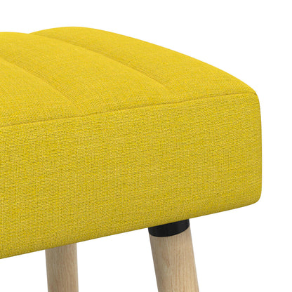 Kanaal-geplooide bank Lichtgeel 60 x 40 x 45 cm Stof