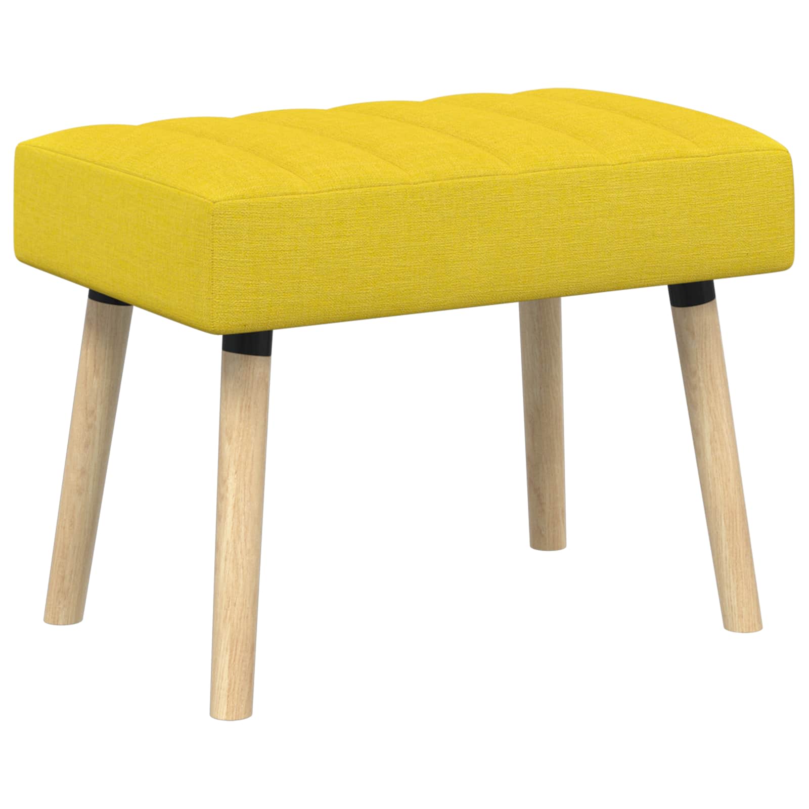 Kanaal-geplooide bank Lichtgeel 60 x 40 x 45 cm Stof