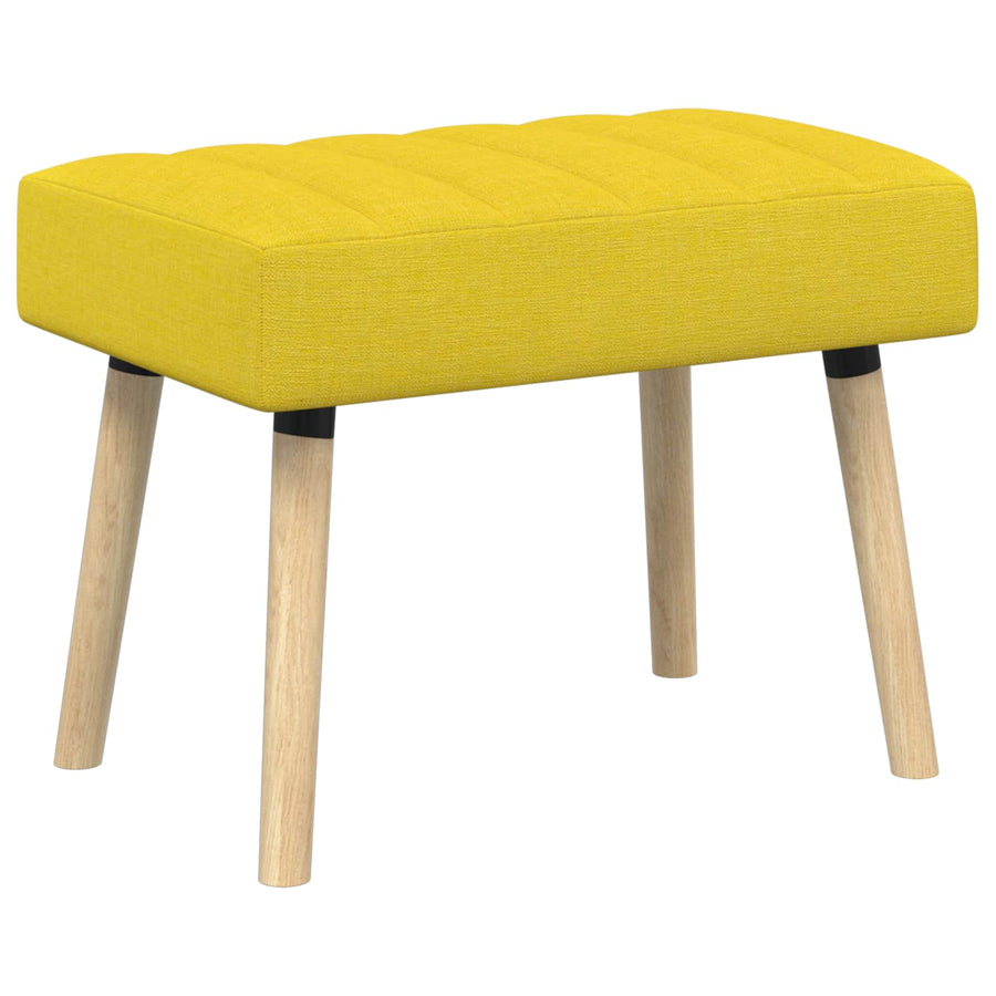 Kanaal-geplooide bank Lichtgeel 60 x 40 x 45 cm Stof