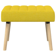 Kanaal-geplooide bank Lichtgeel 60 x 40 x 45 cm Stof
