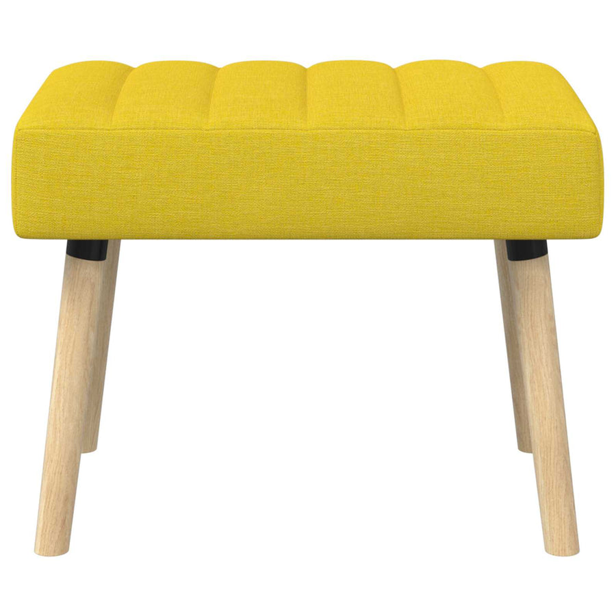 Kanaal-geplooide bank Lichtgeel 60 x 40 x 45 cm Stof
