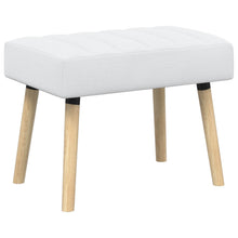 Kanaal-geplooide bank Wit 60 x 40 x 45 cm Stof