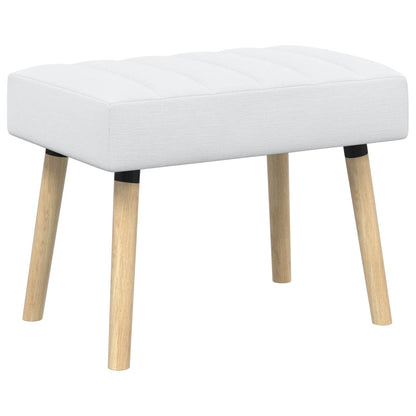 Kanaal-geplooide bank Wit 60 x 40 x 45 cm Stof