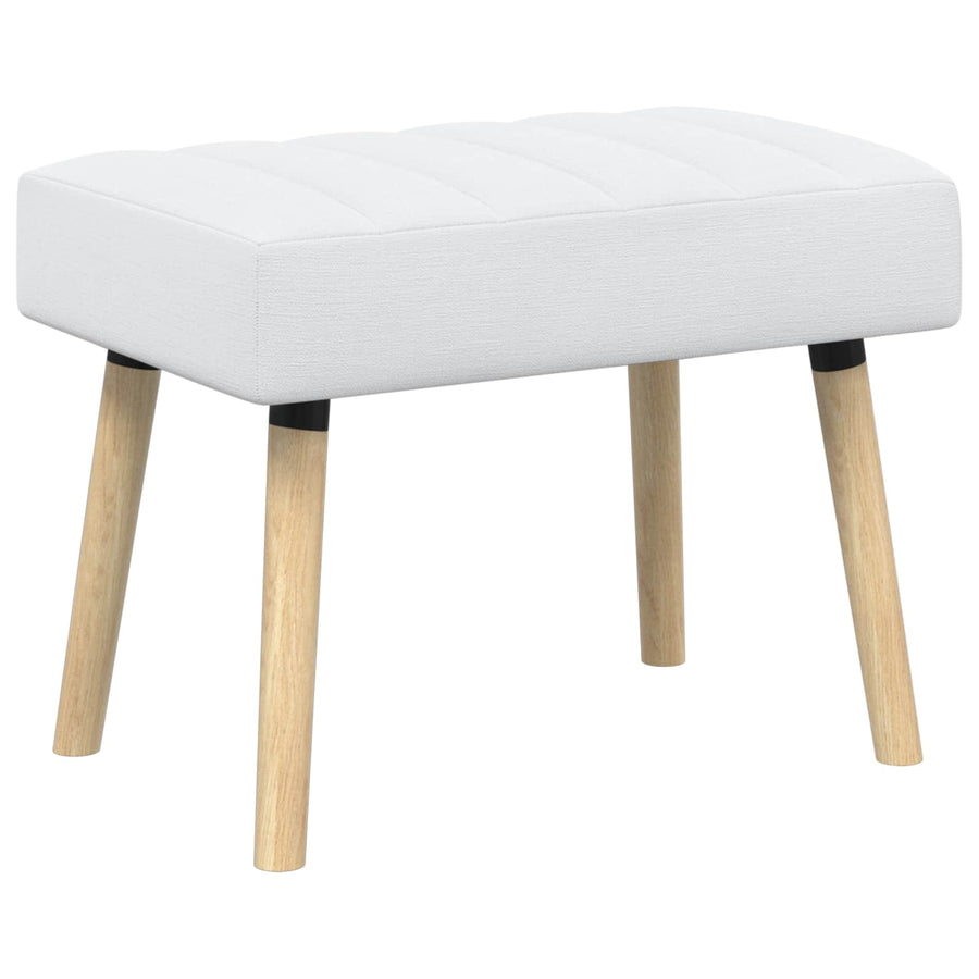 Kanaal-geplooide bank Wit 60 x 40 x 45 cm Stof