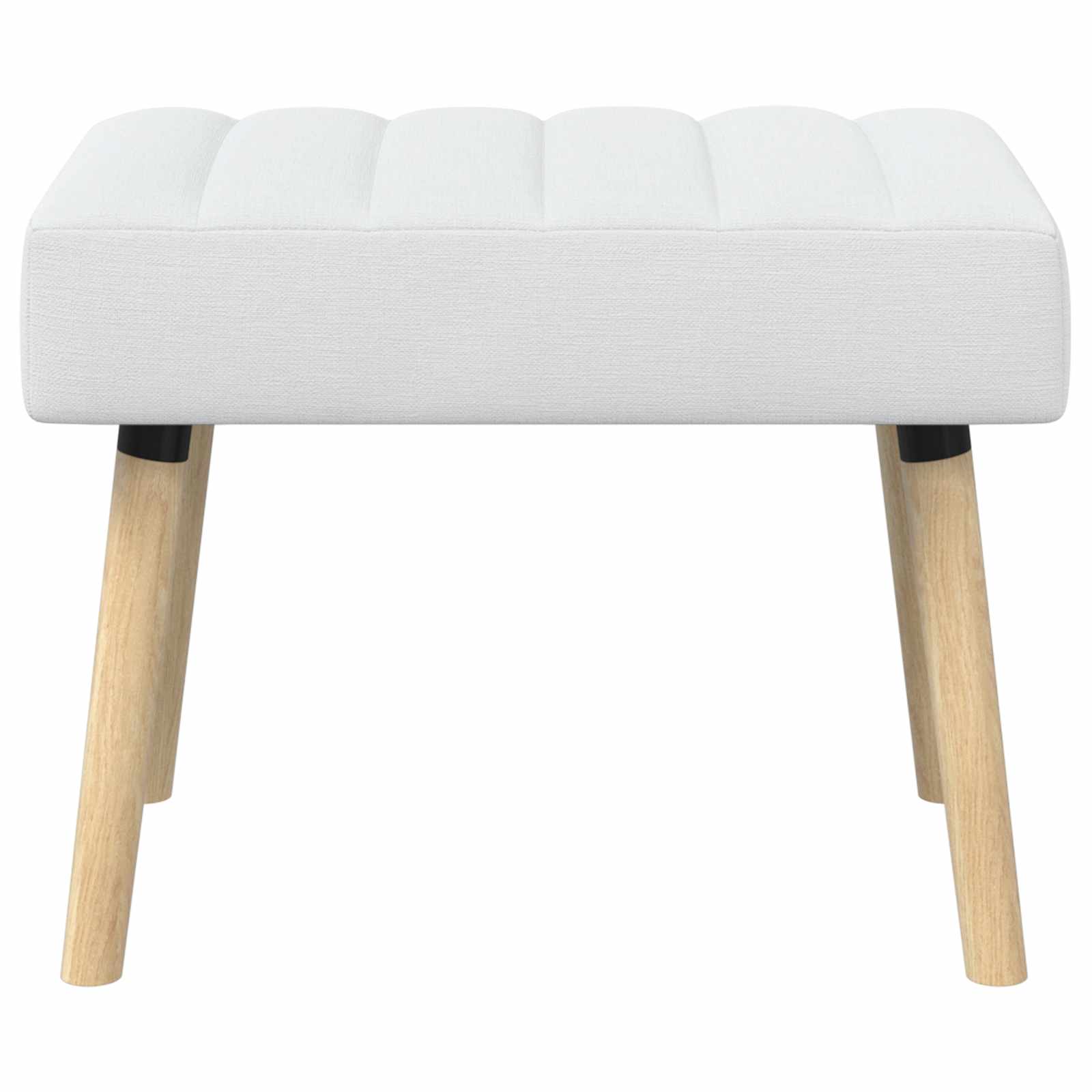 Kanaal-geplooide bank Wit 60 x 40 x 45 cm Stof