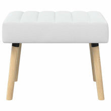 Kanaal-geplooide bank Wit 60 x 40 x 45 cm Stof