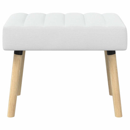 Kanaal-geplooide bank Wit 60 x 40 x 45 cm Stof