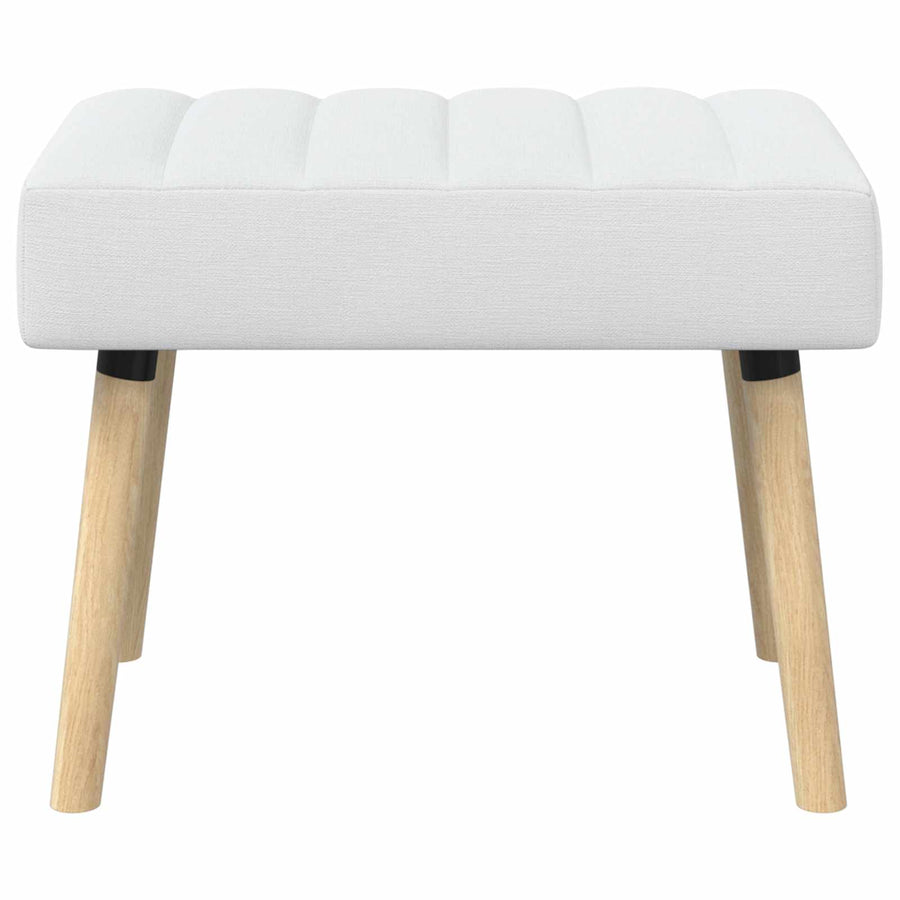 Kanaal-geplooide bank Wit 60 x 40 x 45 cm Stof