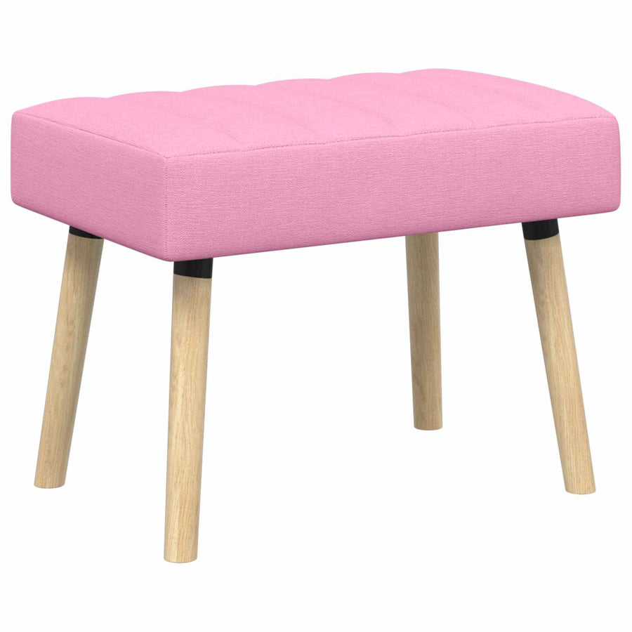 Kanaal-geplooide bank Roze 60 x 40 x 45 cm Stof