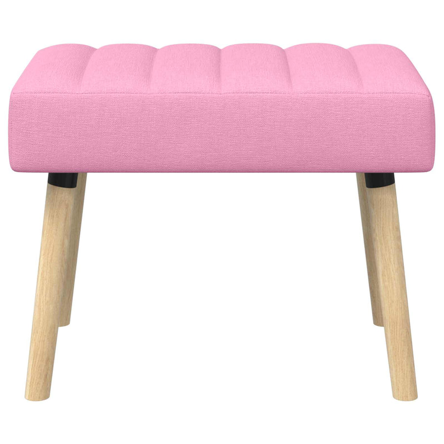Kanaal-geplooide bank Roze 60 x 40 x 45 cm Stof