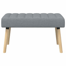 Kanaal-geplooide bank Lichtgrijs 80 x 40 x 46 cm Stof