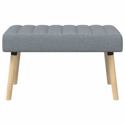 Kanaal-geplooide bank Lichtgrijs 80 x 40 x 46 cm Stof