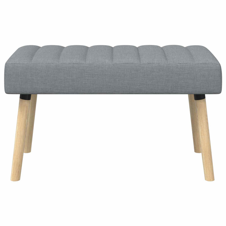 Kanaal-geplooide bank Lichtgrijs 80 x 40 x 46 cm Stof
