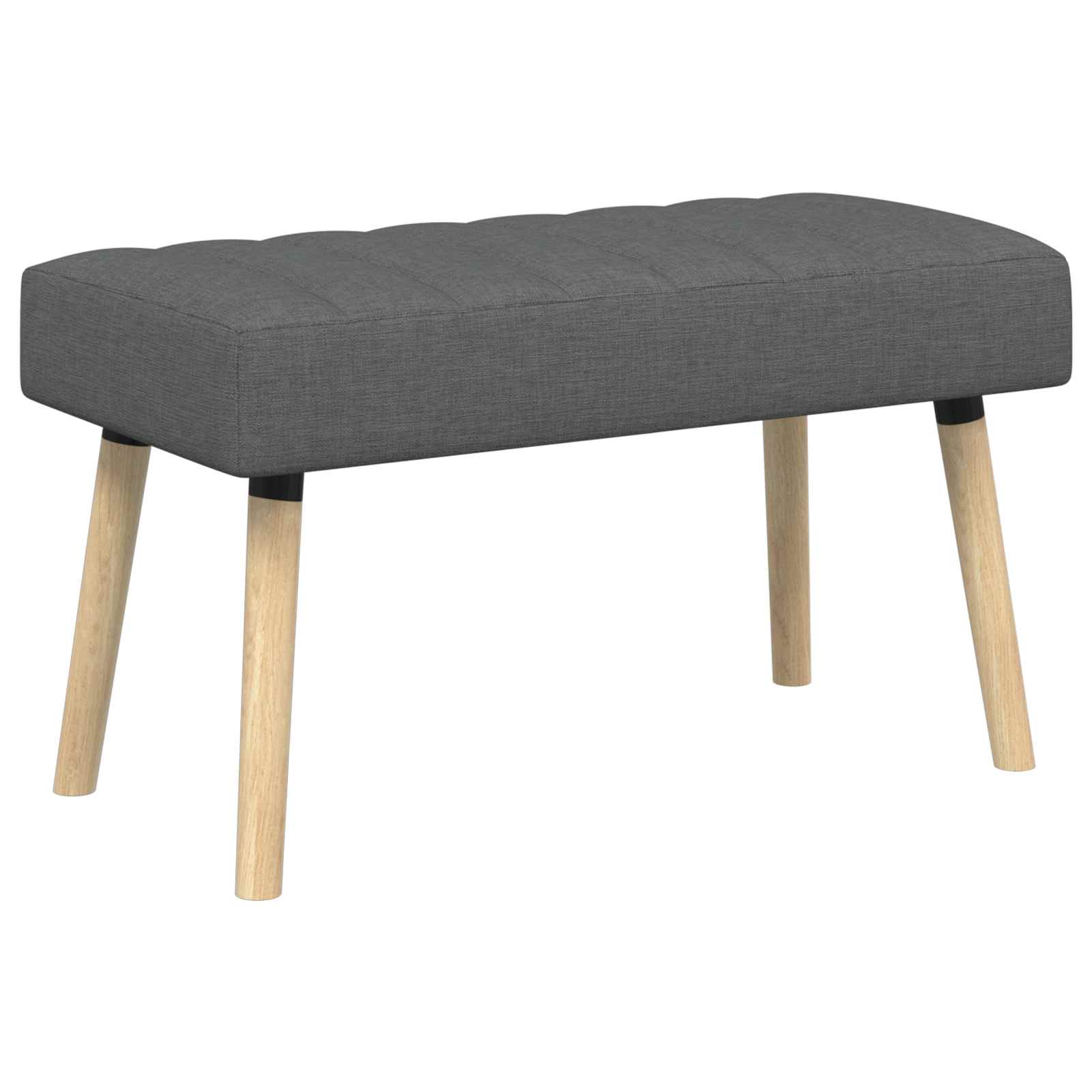 Kanaal-geplooide bank Donkergrijs 80 x 40 x 46 cm Stof