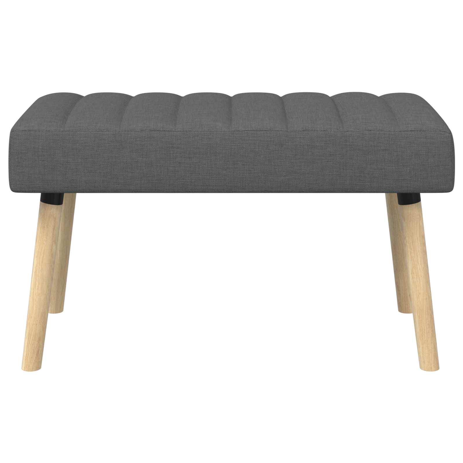 Kanaal-geplooide bank Donkergrijs 80 x 40 x 46 cm Stof