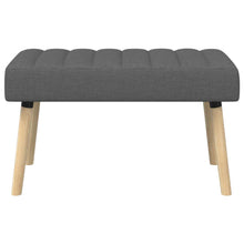 Kanaal-geplooide bank Donkergrijs 80 x 40 x 46 cm Stof