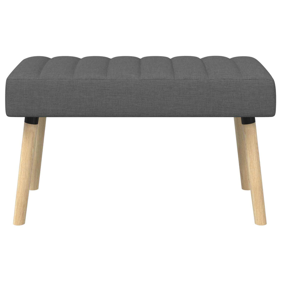 Kanaal-geplooide bank Donkergrijs 80 x 40 x 46 cm Stof