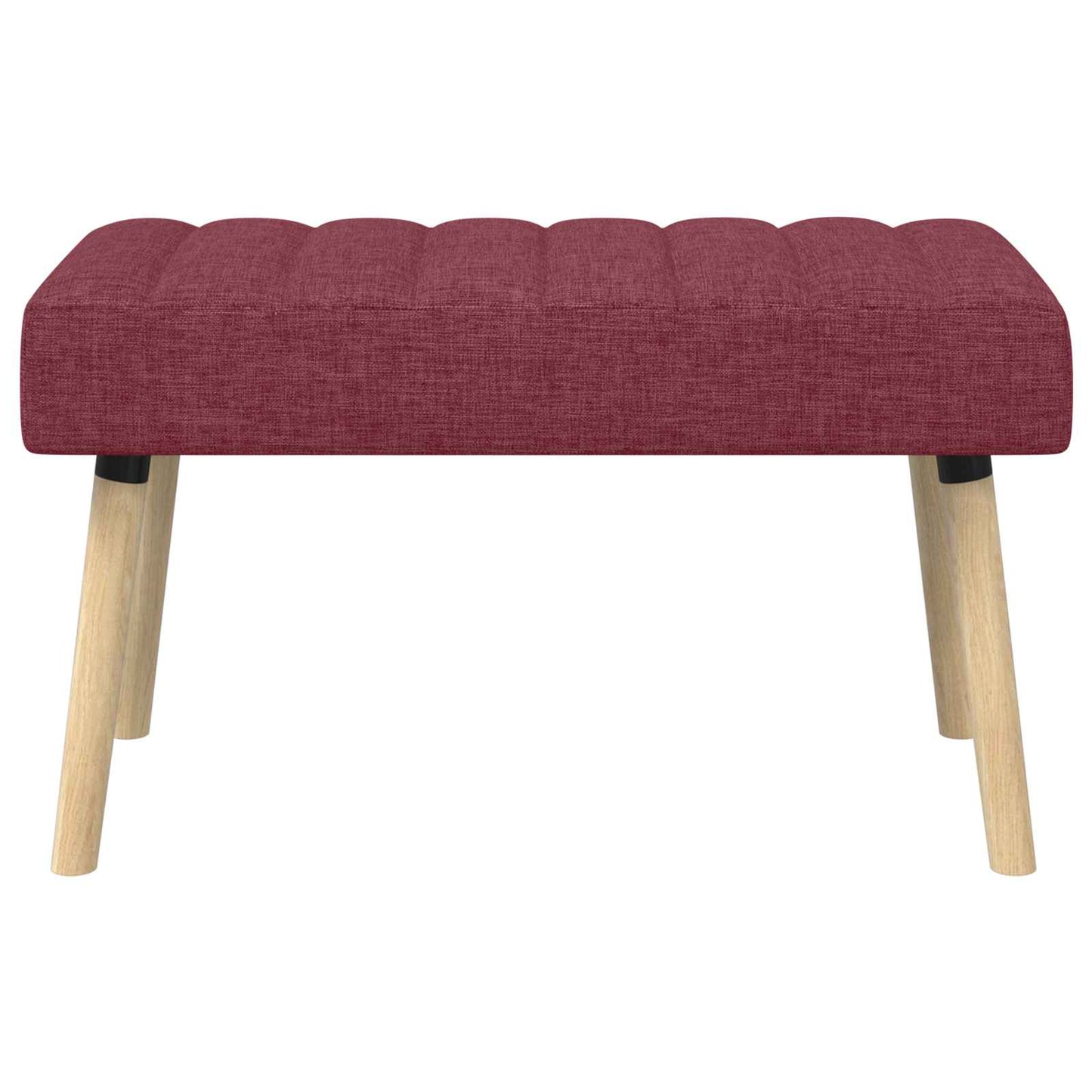 Kanaal-geplooide bank Wijnrood 80 x 40 x 46 cm Stof