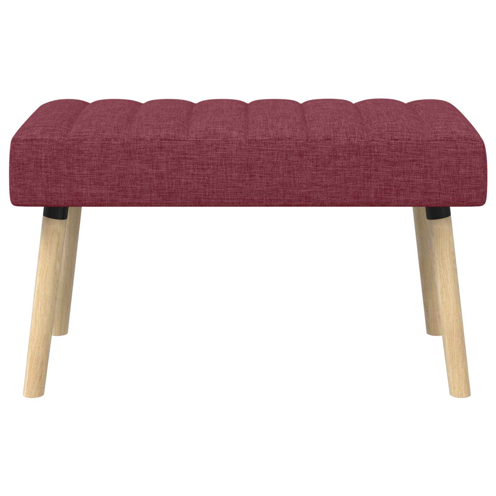 Kanaal-geplooide bank Wijnrood 80 x 40 x 46 cm Stof