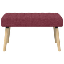 Kanaal-geplooide bank Wijnrood 80 x 40 x 46 cm Stof