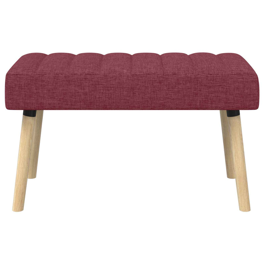 Kanaal-geplooide bank Wijnrood 80 x 40 x 46 cm Stof