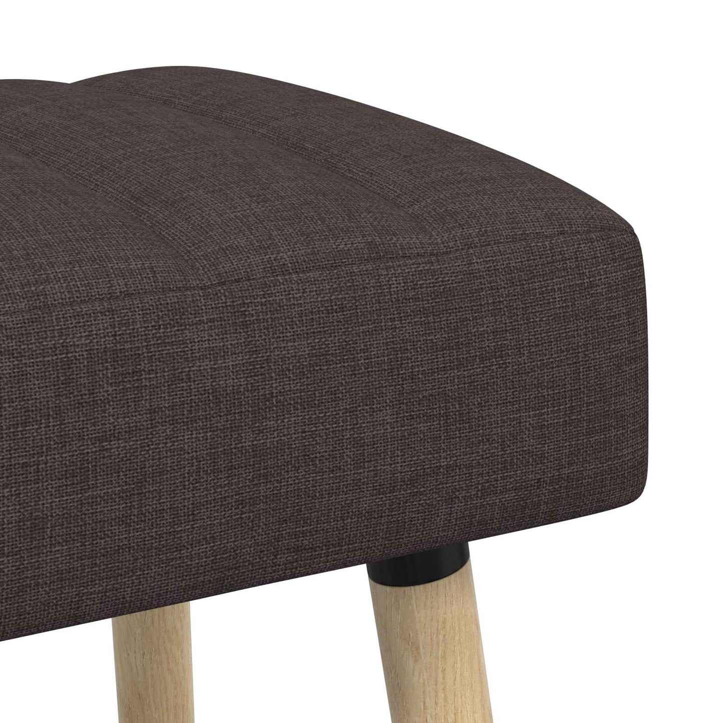Kanaal-geplooide bank Donkerbruin 80 x 40 x 46 cm Stof