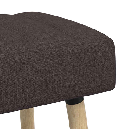 Kanaal-geplooide bank Donkerbruin 80 x 40 x 46 cm Stof