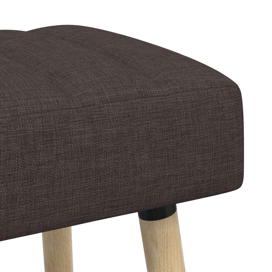Kanaal-geplooide bank Donkerbruin 80 x 40 x 46 cm Stof