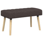 Bank 80x40x46 cm stof donkerbruin