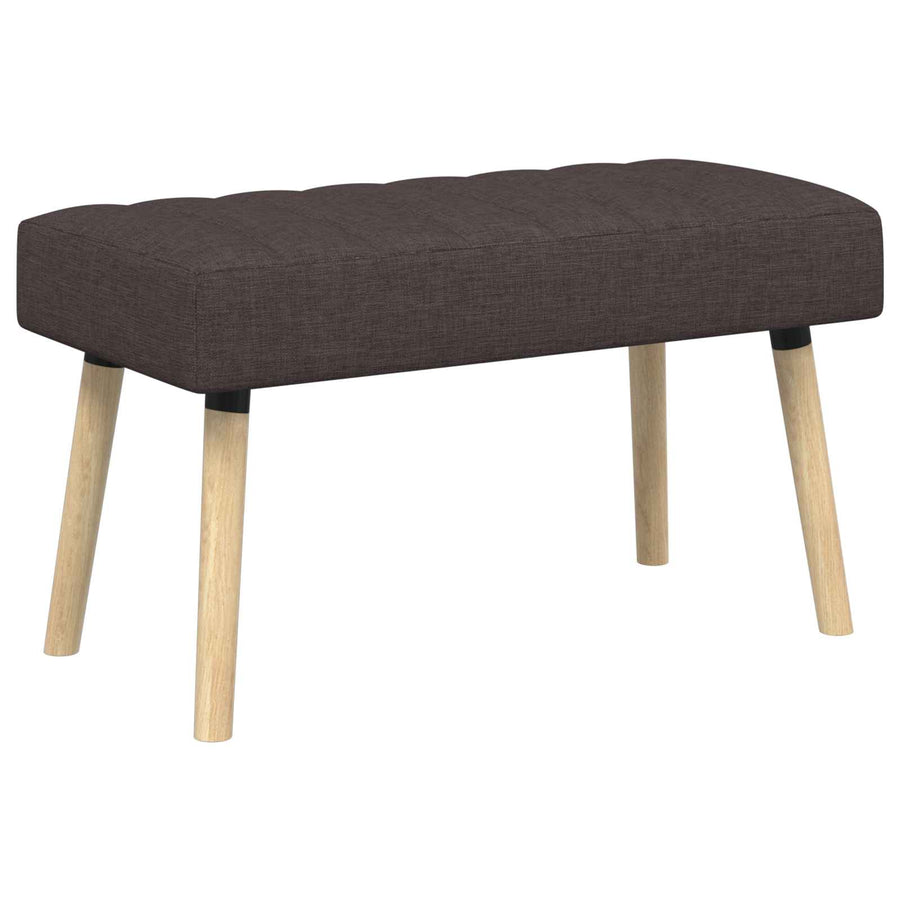 Kanaal-geplooide bank Donkerbruin 80 x 40 x 46 cm Stof