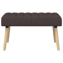 Kanaal-geplooide bank Donkerbruin 80 x 40 x 46 cm Stof