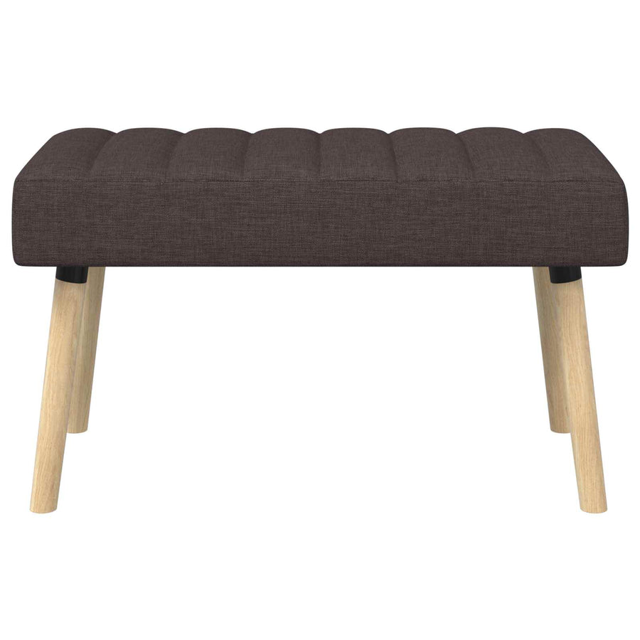 Kanaal-geplooide bank Donkerbruin 80 x 40 x 46 cm Stof