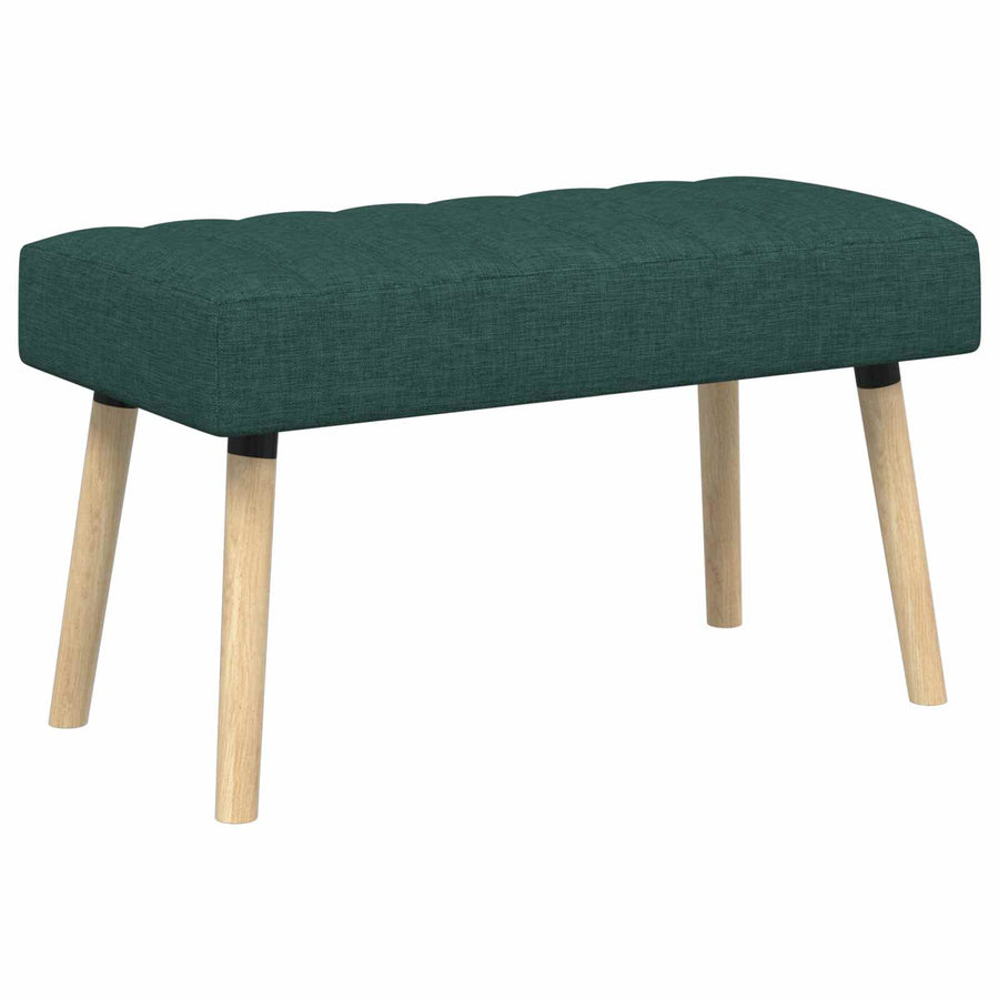 Kanaal-geplooide bank Donkergroen 80 x 40 x 46 cm Stof