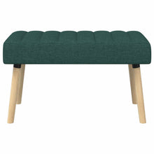 Kanaal-geplooide bank Donkergroen 80 x 40 x 46 cm Stof