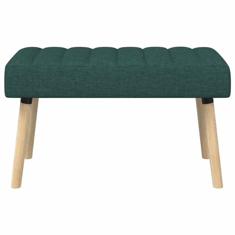 Kanaal-geplooide bank Donkergroen 80 x 40 x 46 cm Stof