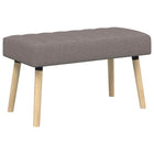 Bank taupe 80x40x46 cm stof