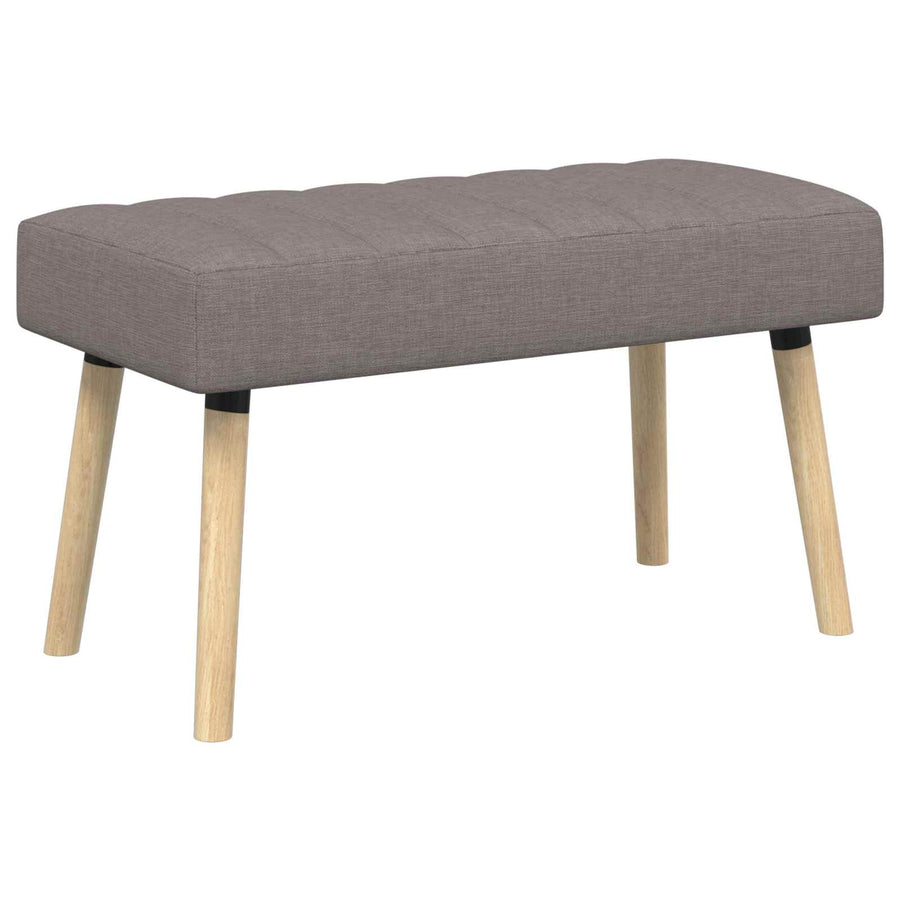 Kanaal-geplooide bank Taupe 80 x 40 x 46 cm Stof