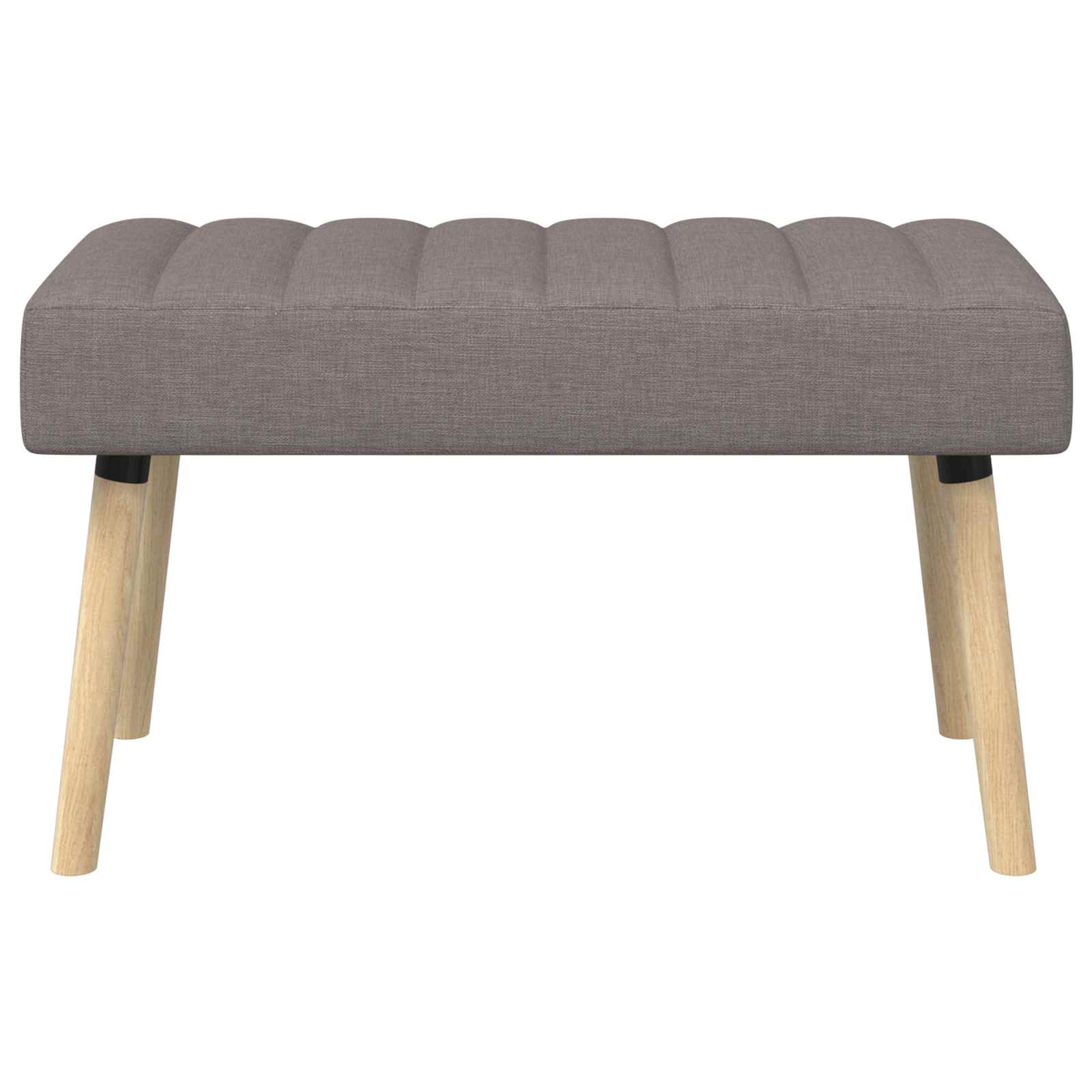 Kanaal-geplooide bank Taupe 80 x 40 x 46 cm Stof